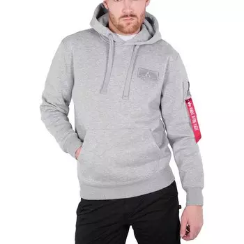 Худи Alpha Industries Red Stripe, серый