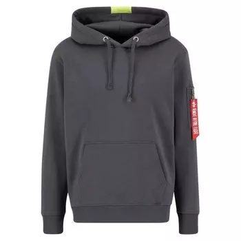 Худи Alpha Industries Red Stripe, серый