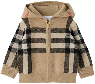 Худи Baby Бежевый в клетку Burberry
