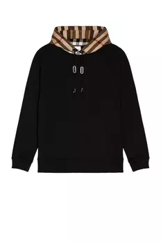 Худи Burberry Contrast Check, черный