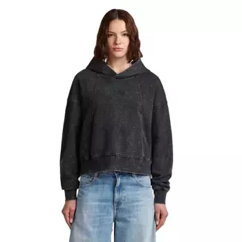 Худи G-Star Washed A Line Script, черный