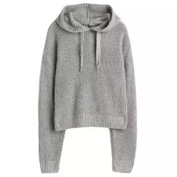 Худи H&amp;M Knit, серый
