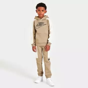 Худи и брюки-джоггеры Nike Sportswear Amplify для маленьких детей, бежевый