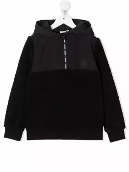 Худи из шерпы BOSS Kidswear, черный