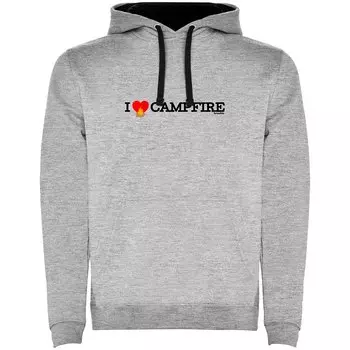 Худи Kruskis I Love Campfire Bicolor, серый