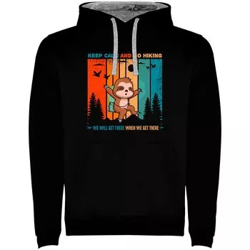 Худи Kruskis Keep Calm Sloth Two-Colour, черный