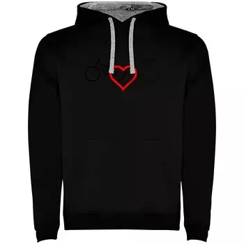 Худи Kruskis Love Two-Colour, черный