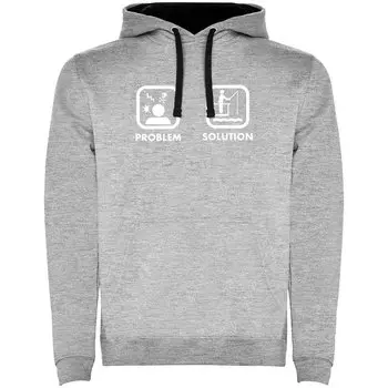 Худи Kruskis Problem Solution Fish Two-Colour, серый