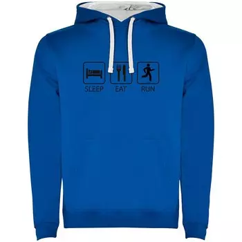 Худи Kruskis Sleep Eat And Run Two-Colour, синий