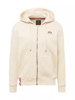 Худи на молнии Alpha Industries, белый