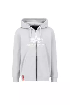 Худи на молнии Alpha Industries, серый