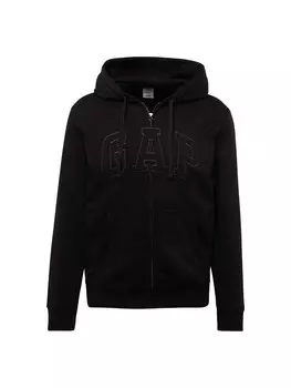 Худи на молнии Gap, черный