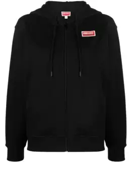Худи на молнии с логотипом KENZO, черный