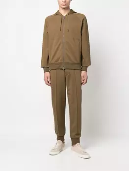 Худи на молнии Zegna, зеленый
