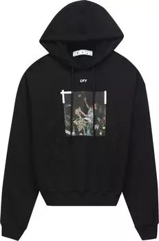 Худи Off-White Pascal Print Over Hood 'Black/White', черный