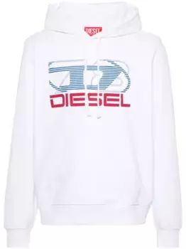Худи S-Ginn-Hood из джерси DIESEL, белый