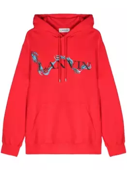 Худи с принтом Lanvin, красный