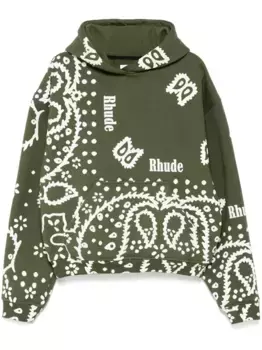 Худи с принтом RHUDE, зеленый