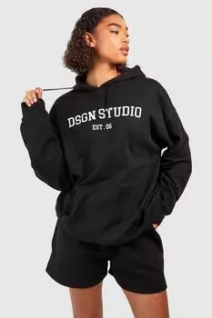 Худи с принтом tall dsgn studio Boohoo, черный