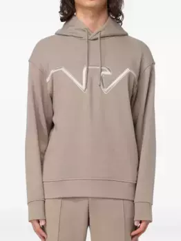 Худи с вышитым логотипом EMPORIO ARMANI, нейтральный
