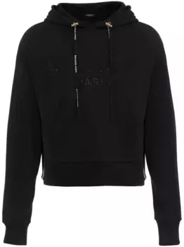 Худи со стразами BALMAIN, черный