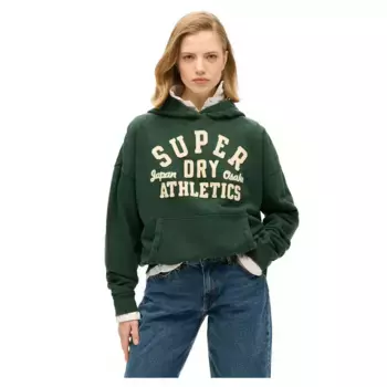 Худи Superdry Athletic Appliq, зеленый
