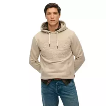 Худи Superdry Embossed Vl Graphic, бежевый