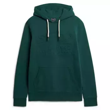 Худи Superdry Embossed Vl Graphic, зеленый