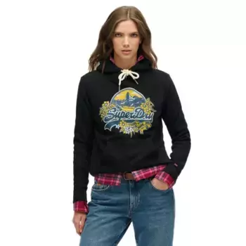 Худи Superdry Floral, черный