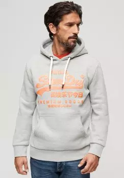 Худи Superdry, пестрый серый