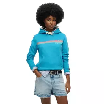 Худи Superdry Rainbow Stripe, синий
