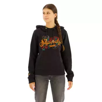 Худи Superdry Tattoo Script Graphic, черный