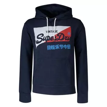 Худи Superdry Vintage Logo Organic Primary, синий