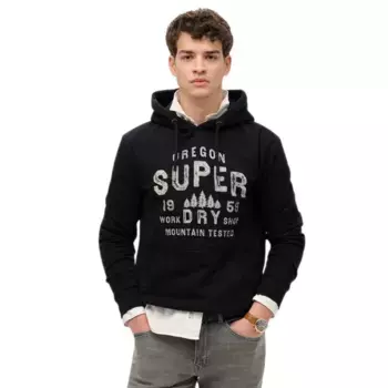 Худи Superdry Work Shop, черный