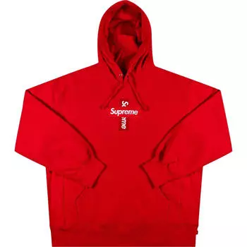 Худи Supreme Cross Box Logo, красный