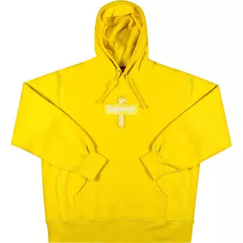 Худи Supreme Cross Box Logo, желтый