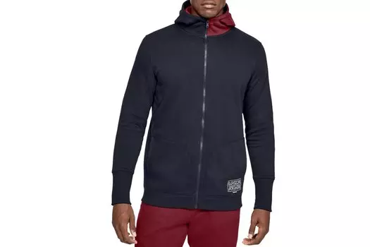 Худи Under Armour Baseline Fleece Fz, черный