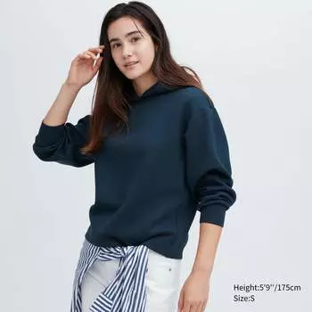 Худи Uniqlo Dry Sweat Pullover, синий