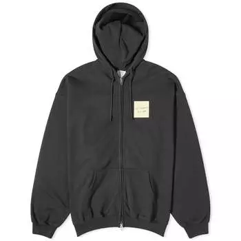Худи Vetements Sticker Logo Zip, черный