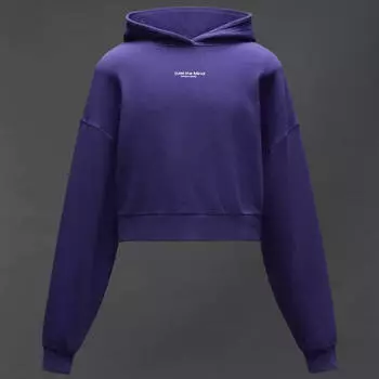Худи Zara Cropped, чернильно-синий
