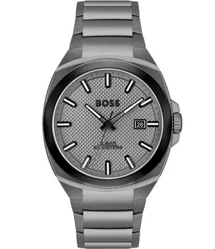 Hugo Boss Мужские кварцевые аналоговые серые часы-браслет Walker из нержавеющей стали, серый