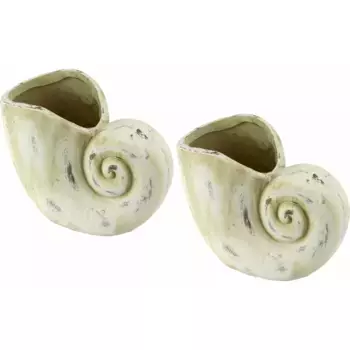 И.ГЕ.А. Кашпо «Planter Shell», (набор, 2 шт.) I.Ge.A., цвет natur