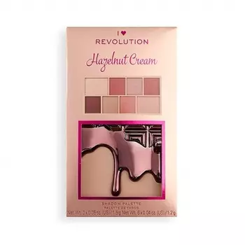 I Heart Revolution Chocolate Mini Палетка теней для век Hazelnut Cream 2,7G, Makeup Revolution