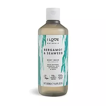 I Love Гель для душа Naturals Bergamot & Seaweed с натуральными маслами апельсина и базилика 500 мл