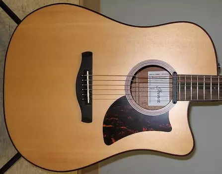 Ibanez AAD300CE Advanced Acoustic Grand Dreadnought Акустическая электрогитара в разрезе AAD300CE-LGS Advanced Acoustic Dreadnought