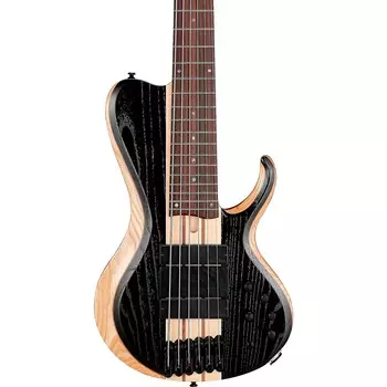 Ibanez BTB866SC 6-струнная электробас-гитара потертого черного цвета с легким блеском
