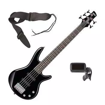 Ibanez GSRM25 miKro 5-струнная бас-гитара - черный BONUS PAK