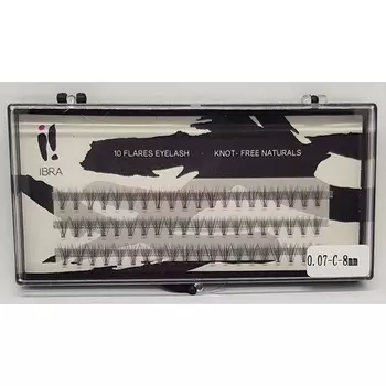 Ibra Makeup Super Naturals Пучки ресниц без узлов 0,07-C-8 мм, Ibra Make-Up
