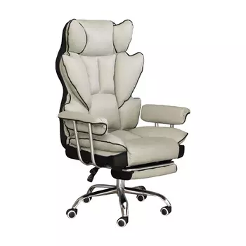 Игровое кресло Insdea HDA032 Large Edition, губка, алюминий, подставка для ног, светло-серый