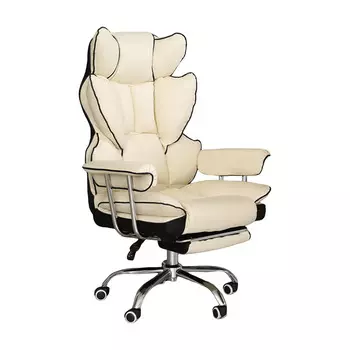 Игровое кресло Insdea HDA032 Large Edition, латекс, алюминий, подставка для ног, бежевый